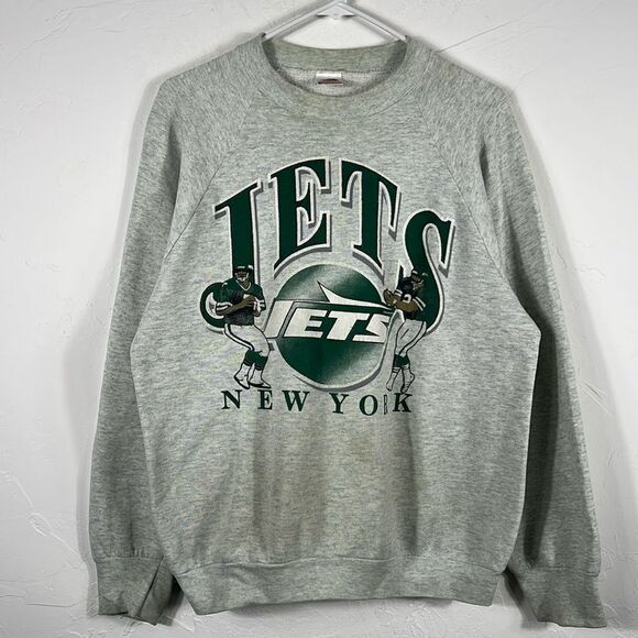 NFL Other - 🔥🏈 True Vintage 90’s NEW YORK JETS NFL CREWNECK Sweatshirt Sz Large - RARE - G